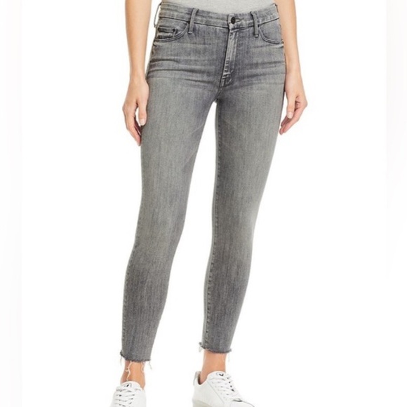 Mother Womens the looker ankle fray all nighter gray jeans 28 - Picture 1 of 13